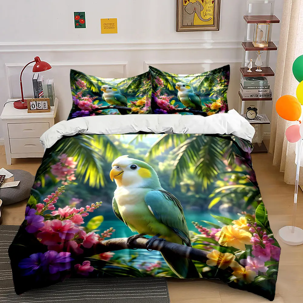 Tree parrots in the rainforest Print Soft Comfortable Duvet Cover Bedding Set Included 1*Duvet Cover 2*Pillowcases
Tree parrots in the rainforest Print Soft Comfortable Duvet Cover Bedding Set Included 1*Duvet Cover 2*Pillowcases
