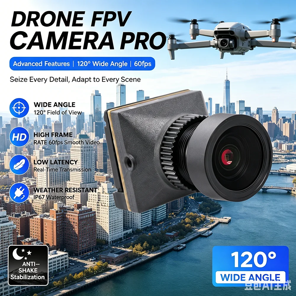Pro FPV Camera for RC Drone 1500TVL HD Wide Angle Night Vision Camera 16:9 4:3 Output
Pro FPV Camera for RC Drone 1500TVL HD Wide Angle Night Vision Camera 16:9 4:3 Output