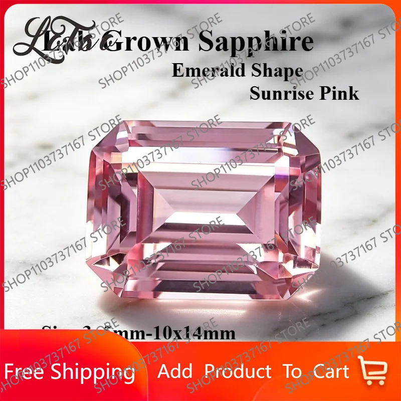 High Quality Lab Grown Sapphire Sunrise Pink Emerald Shape Gemstone for Charms Jewelry Making Materials Selectable Certificate
High Quality Lab Grown Sapphire Sunrise Pink Emerald Shape Gemstone for Charms Jewelry Making Materials Selectable Certificate