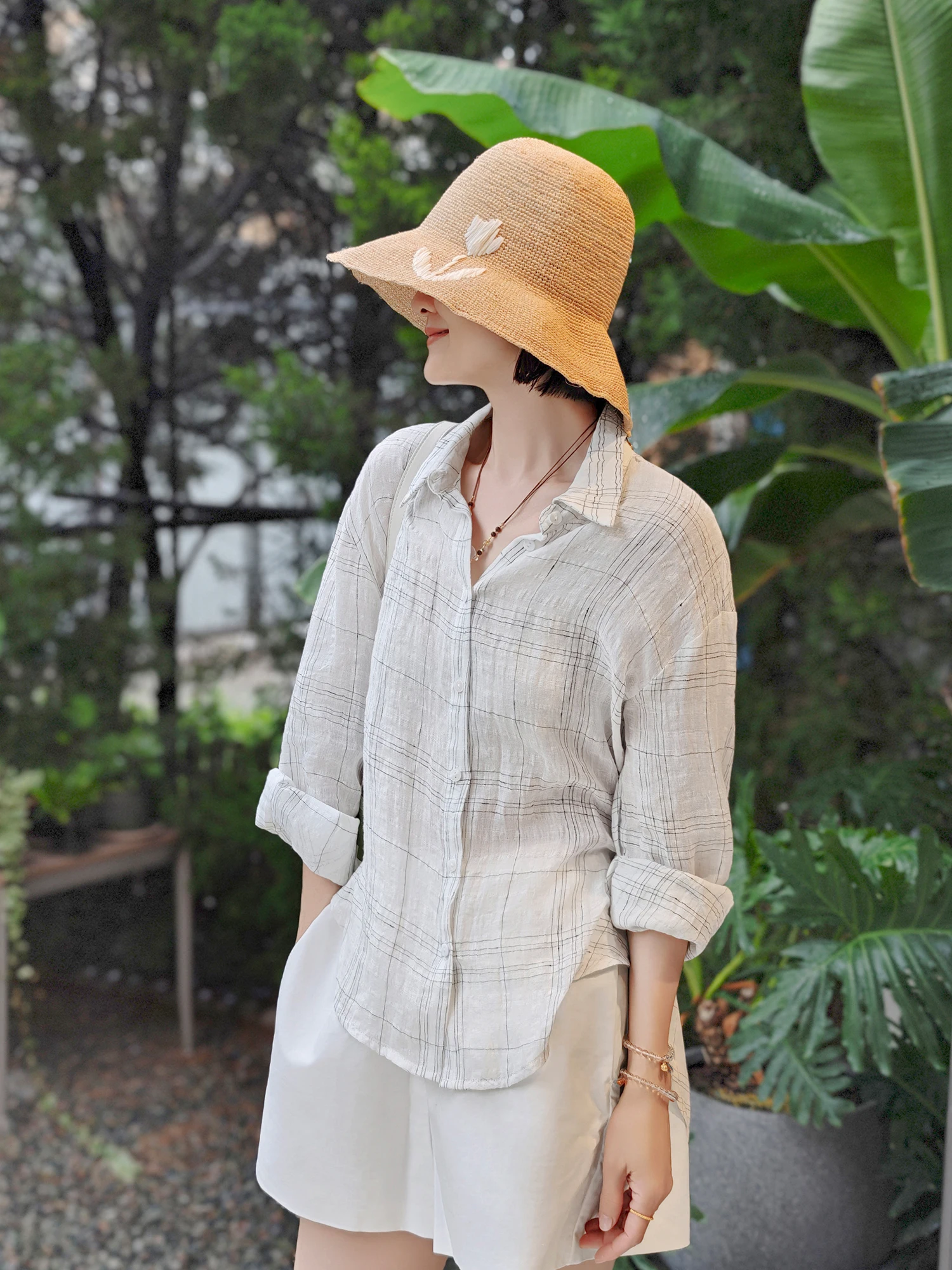 Loose Fit Linen Cotton Plaid irt Women's Long Sve Open Cardigan Breathable Comfortable Sle Casual Wear Daily Use
Loose Fit Linen Cotton Plaid irt Women's Long Sve Open Cardigan Breathable Comfortable Sle Casual Wear Daily Use