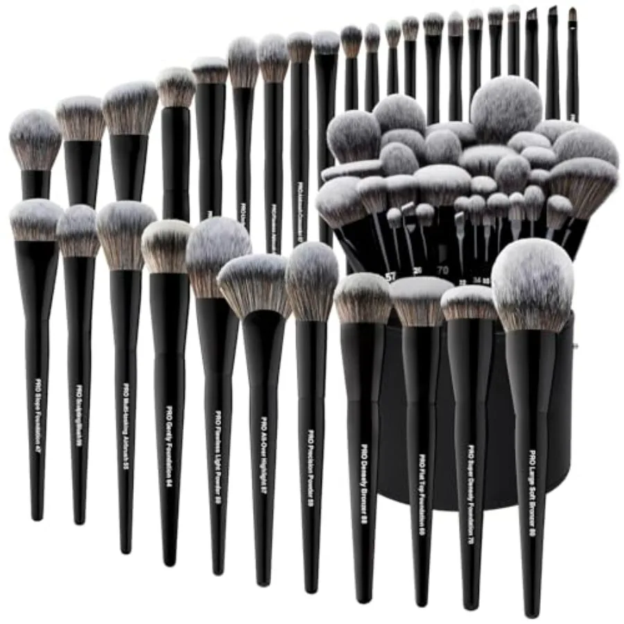 32Pcs PRO Grade Makeup Brushes Set with Super large Holder, Premium Ultra-soft Synthetic Foundation Contour Powder Blush Concea
32Pcs PRO Grade Makeup Brushes Set with Super large Holder, Premium Ultra-soft Synthetic Foundation Contour Powder Blush Concea