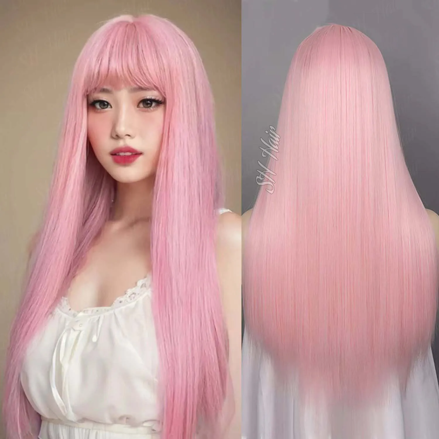 Synthetic Straight Wigs with Bangs Long Silky Heat Resistant Fiber Hair Full Machine Wig Cosplay Party Wig For Fashion Women
Synthetic Straight Wigs with Bangs Long Silky Heat Resistant Fiber Hair Full Machine Wig Cosplay Party Wig For Fashion Women
