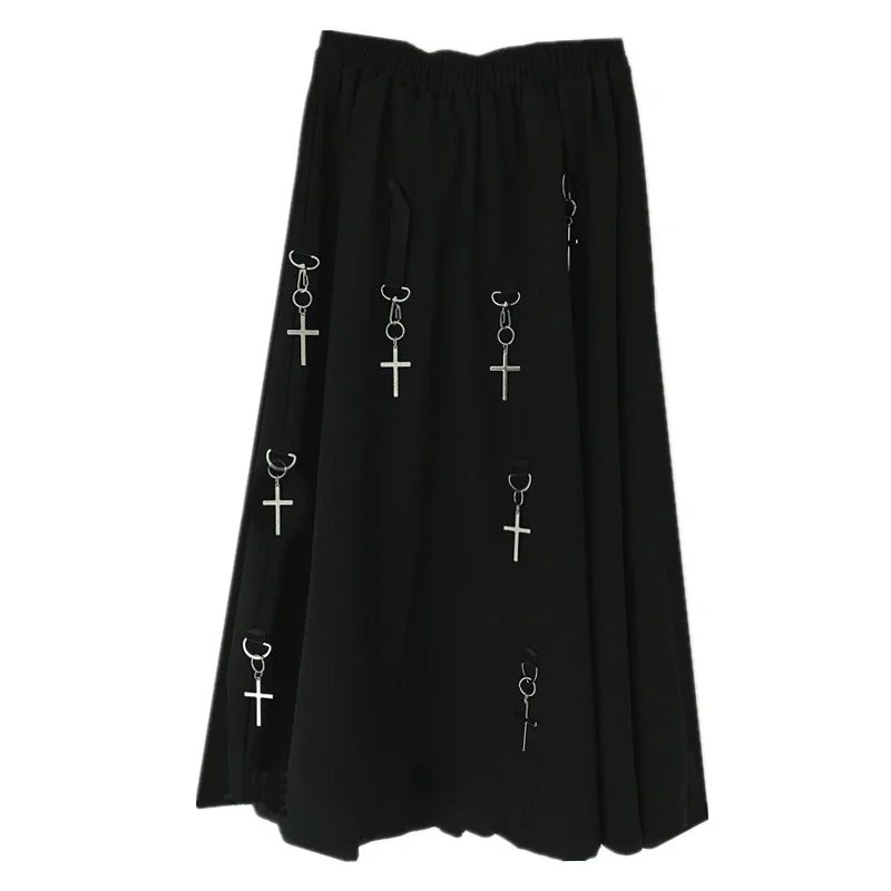 Ruibbit Autumn Dark Wind Locomotive Female Cross Pendant Punk Harajuku Black Female Irregularity Gothic Girl Half-length Skirt
Ruibbit Autumn Dark Wind Locomotive Female Cross Pendant Punk Harajuku Black Female Irregularity Gothic Girl Half-length Skirt