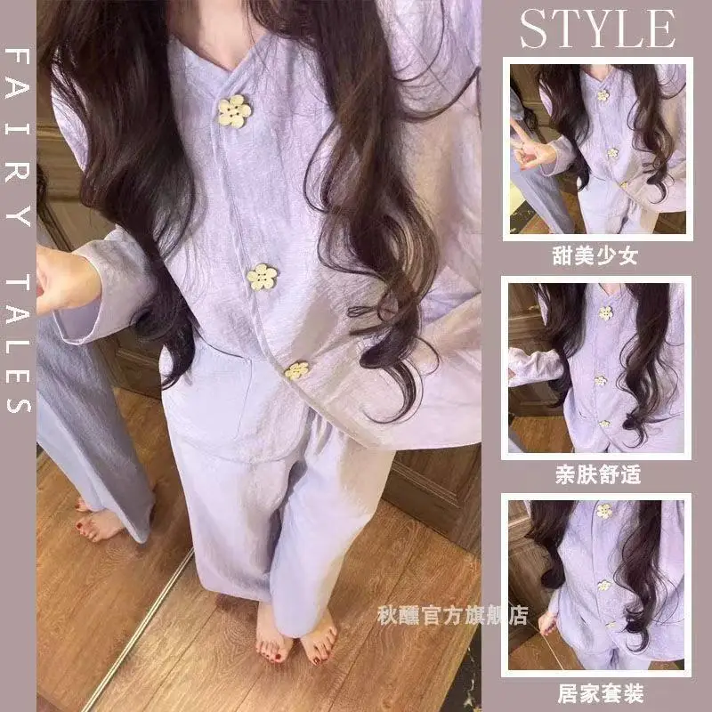 Комплект женской пижамы: теплая зимняя пижама, модная домашняя одежда, милый и мягкий пижамный комплект с цветочным принтом
Комплект женской пижамы: теплая зимняя пижама, модная домашняя одежда, милый и мягкий пижамный комплект с цветочным принтом