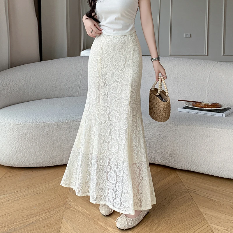 2025 New Spring Summer Women Long Skirts Korean Style Ladies Elegant Lace Fishtail Skirt Female Fashion Wrap Hip Party Skirts
2025 New Spring Summer Women Long Skirts Korean Style Ladies Elegant Lace Fishtail Skirt Female Fashion Wrap Hip Party Skirts