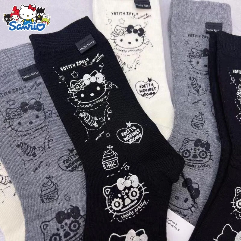 3 пары кавайных чулок «Hello Kitty», женские милые осенне-зимние повседневные дышащие мягкие универсальные модные носки с героями мультфильмов для девочек
3 пары кавайных чулок «Hello Kitty», женские милые осенне-зимние повседневные дышащие мягкие универсальные модные носки с героями мультфильмов для девочек