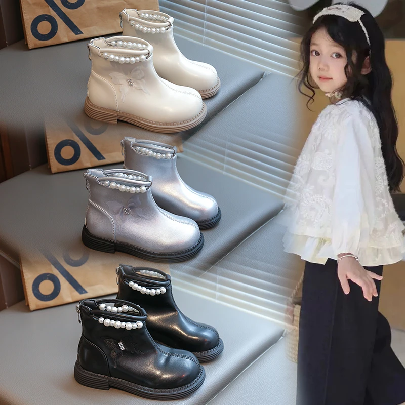 Kids Ankle Leather Boots for Girls 2025 Autumn Kids Princess Party Boots with String Bead Non-slip Elegant Girls School Footwear
Kids Ankle Leather Boots for Girls 2025 Autumn Kids Princess Party Boots with String Bead Non-slip Elegant Girls School Footwear