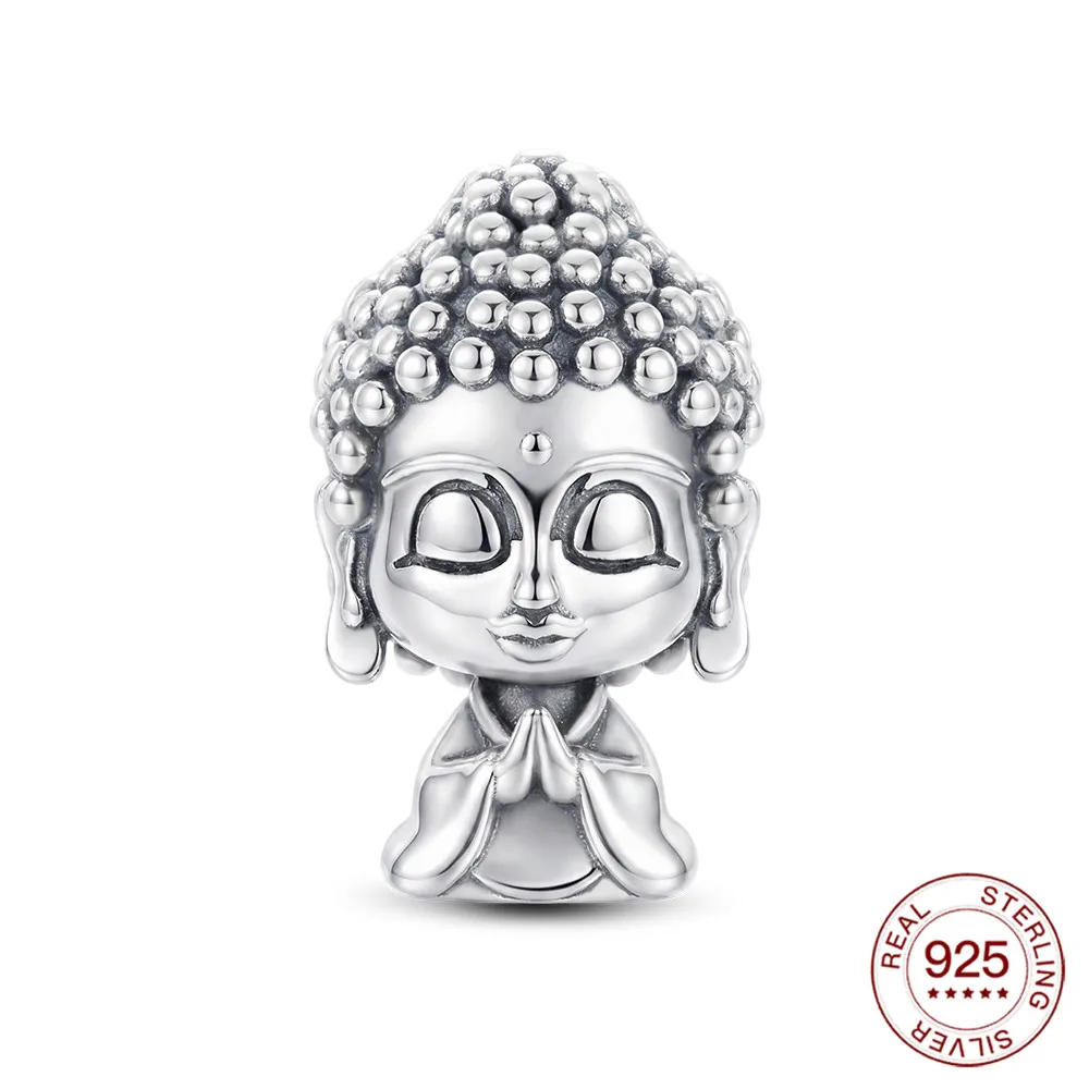 New 925 Sterling Silver Charms Plain Silver Buddha Spiritual Bead Jewelry Making For Original Bracelet Women DIY Religious Gifts
New 925 Sterling Silver Charms Plain Silver Buddha Spiritual Bead Jewelry Making For Original Bracelet Women DIY Religious Gifts