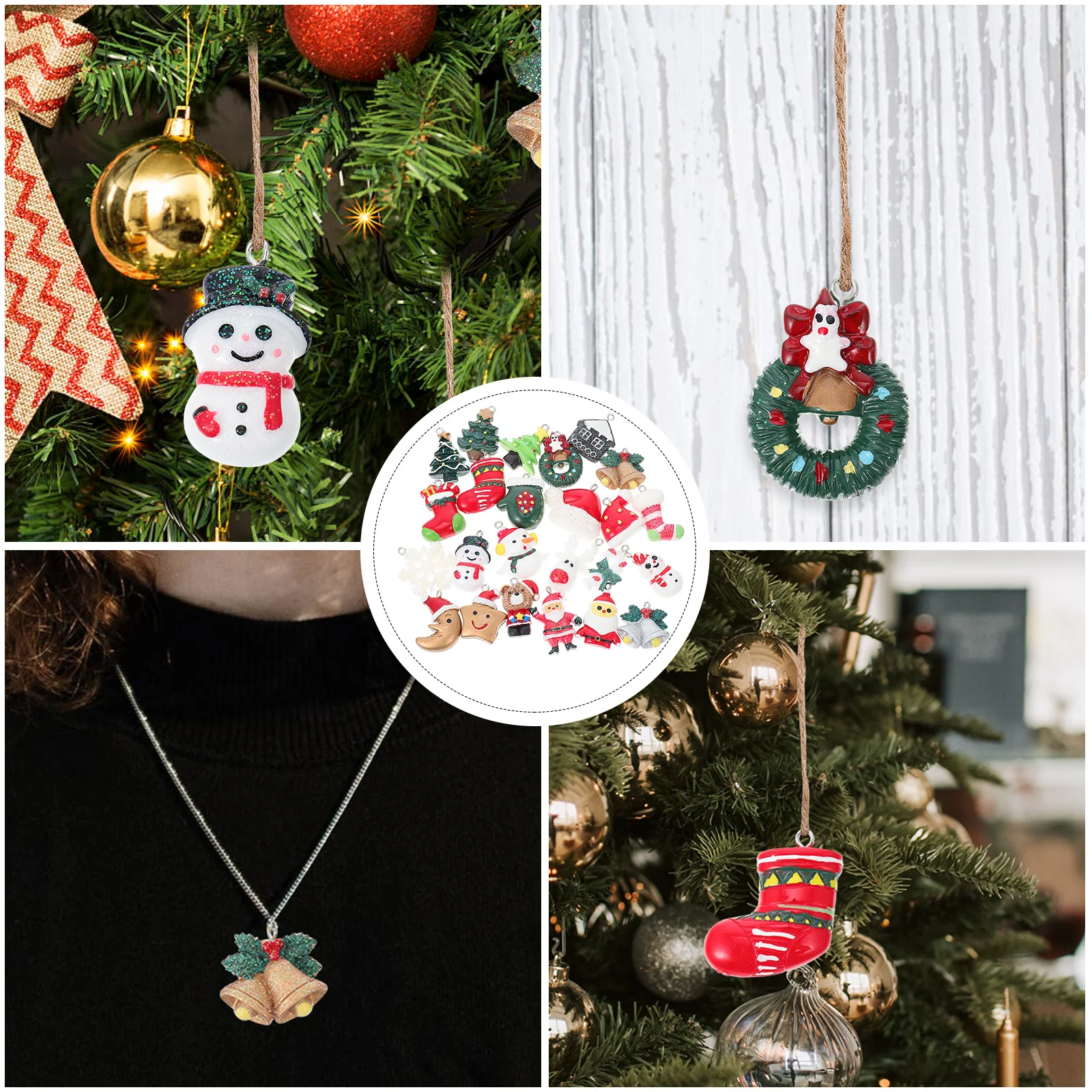 24Pcs Christmas Style Resin Pendant Charms DIY Jewelry Ornaments Key Chain Bag Hanging Decoration Christmas Style Pendant
24Pcs Christmas Style Resin Pendant Charms DIY Jewelry Ornaments Key Chain Bag Hanging Decoration Christmas Style Pendant