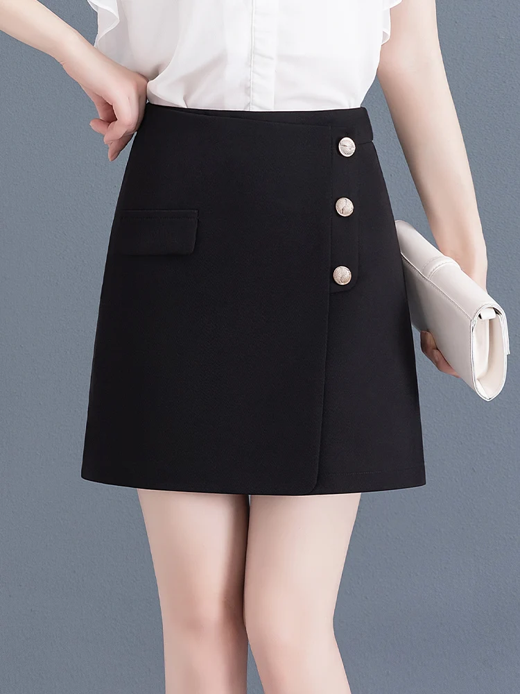 Black A-Line Skirt Women's Summer Thin High Waist Slimming Suit Professional One-Step Short Skirt Korean Style Commute
Black A-Line Skirt Women's Summer Thin High Waist Slimming Suit Professional One-Step Short Skirt Korean Style Commute