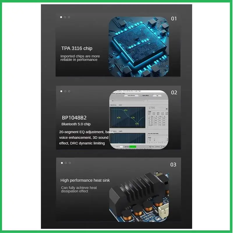 TPA3116 DSP Bluetooth 5,0 стерео усилитель мощности 2X50 Вт 3,5 мм вход поддерживает настройку DSP DC12V-24V Прочный
TPA3116 DSP Bluetooth 5,0 стерео усилитель мощности 2X50 Вт 3,5 мм вход поддерживает настройку DSP DC12V-24V Прочный