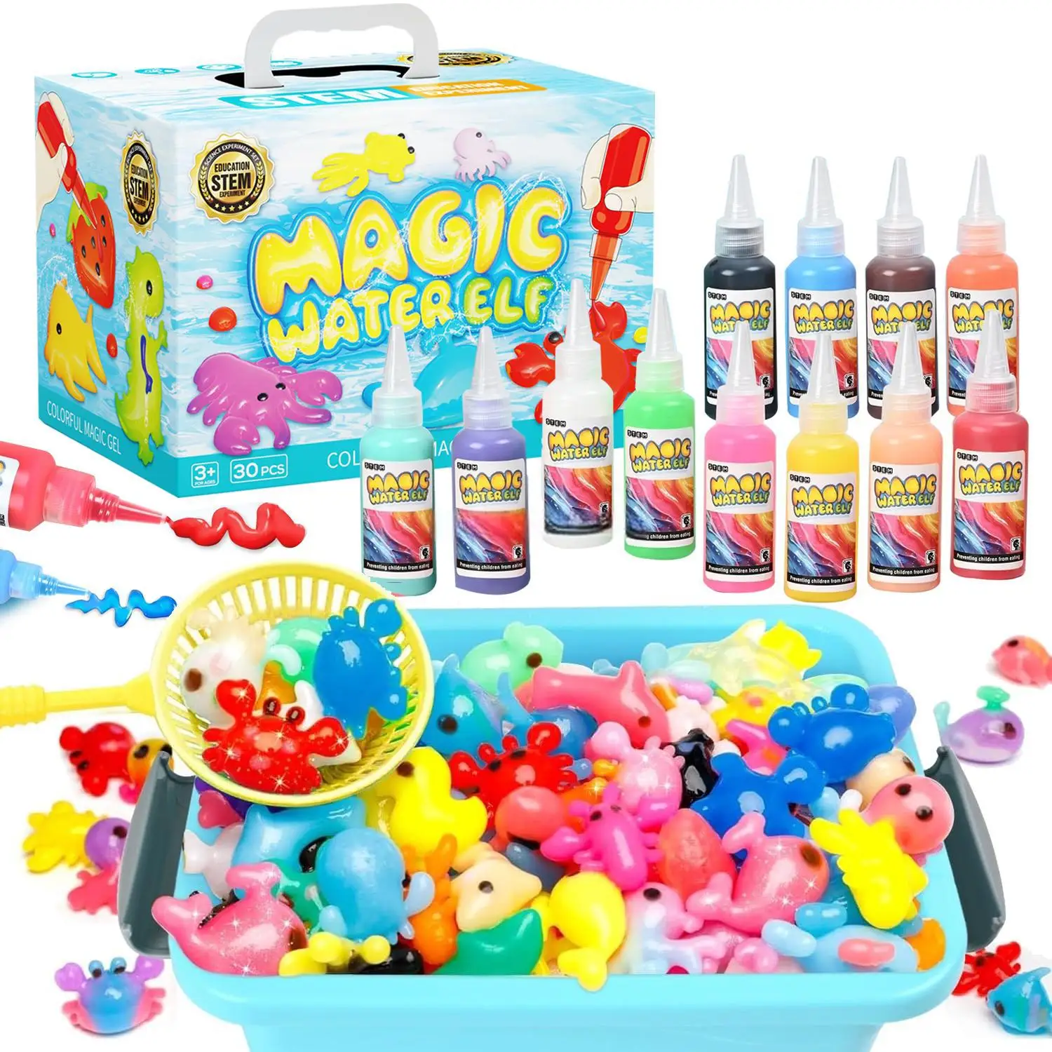 Abifny Magic Water Toy Elf Kit, Aqua Water Fairy Gel 12 Magic Gels Kit 12 Molds Creative Water Pets Squishy Toy DIY STEM for Kid
Abifny Magic Water Toy Elf Kit, Aqua Water Fairy Gel 12 Magic Gels Kit 12 Molds Creative Water Pets Squishy Toy DIY STEM for Kid
