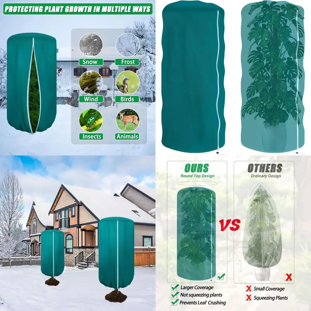 Winter 47x71 Frost-Resistant Plant Covers with Zipper & Drawstring for Outdoor Plants and Trees
Winter 47x71 Frost-Resistant Plant Covers with Zipper & Drawstring for Outdoor Plants and Trees