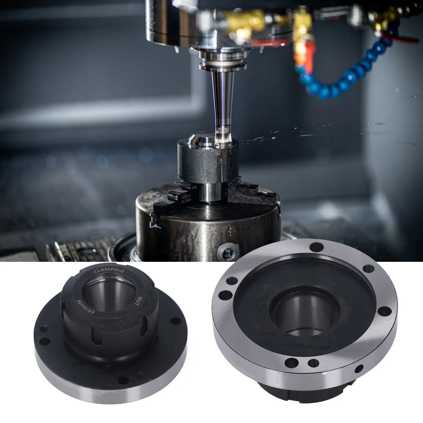 ER50 Collet Chuck 125mm Diameter 7 Hole 0.005 High Accuracy Lathe Collet Holder Tool for CNC Milling Machine Lathe Collet Chuck
ER50 Collet Chuck 125mm Diameter 7 Hole 0.005 High Accuracy Lathe Collet Holder Tool for CNC Milling Machine Lathe Collet Chuck