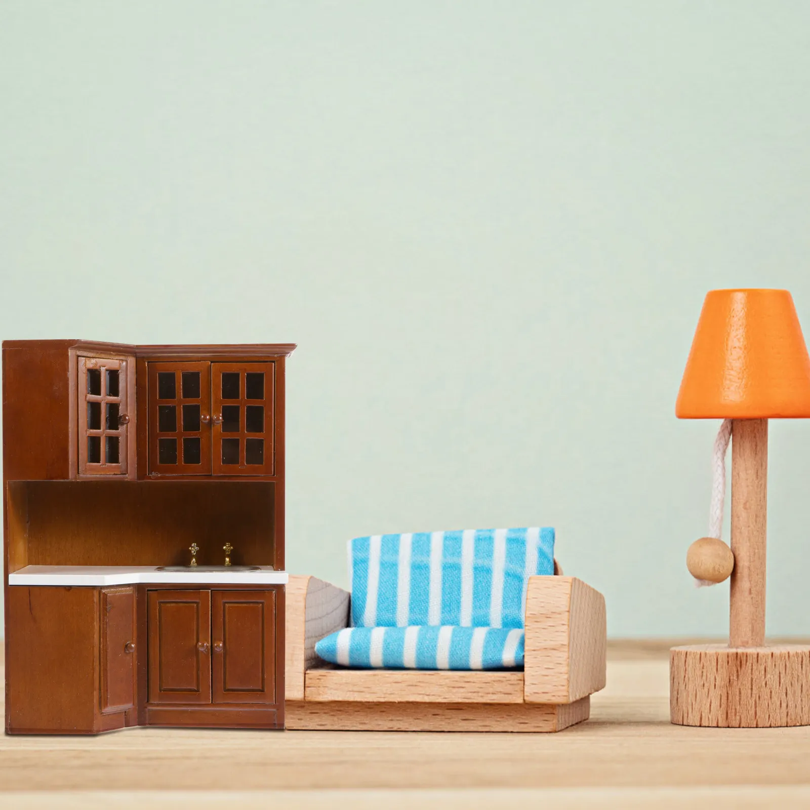 Mini Cabinet Adornment Mini House Accessory Wooden Small Kitchen Sink Cabinet Miniature Furniture Collection Decoration
Mini Cabinet Adornment Mini House Accessory Wooden Small Kitchen Sink Cabinet Miniature Furniture Collection Decoration