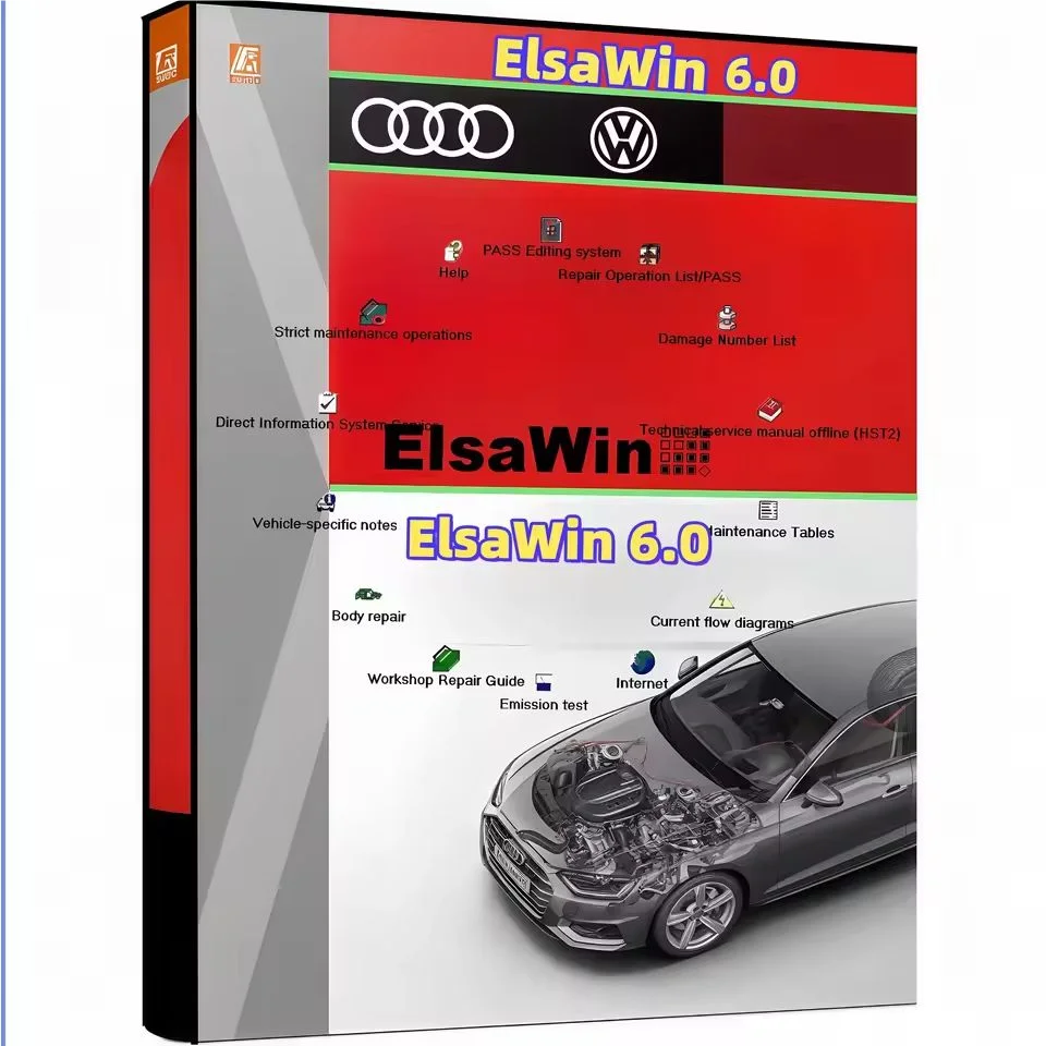 Latest ElsaWin 6.0 Version for V-W For A-udi For Sk-oda For S-eat auto repair software motiva Elsa Win 6.0 up to 2017
Latest ElsaWin 6.0 Version for V-W For A-udi For Sk-oda For S-eat auto repair software motiva Elsa Win 6.0 up to 2017
