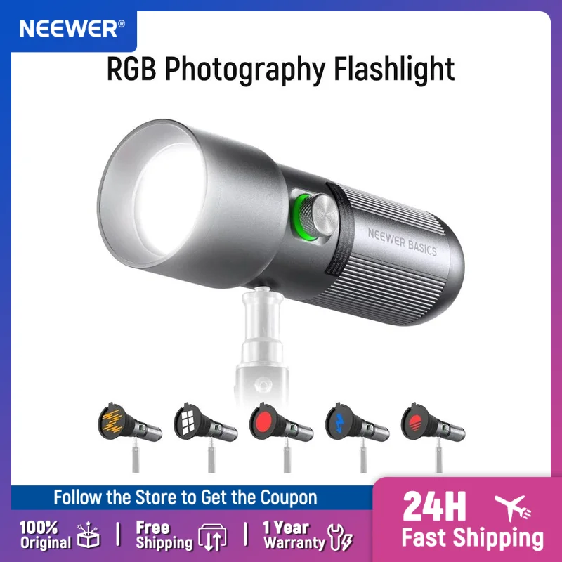 Фотовспышка NEEWER Basics RGB, 4 цвета/20 гобо-фильтров/CRI95+/7500 мАч, 10 Вт, 6300K, портативный светодиодный видеосвет
Фотовспышка NEEWER Basics RGB, 4 цвета/20 гобо-фильтров/CRI95+/7500 мАч, 10 Вт, 6300K, портативный светодиодный видеосвет 