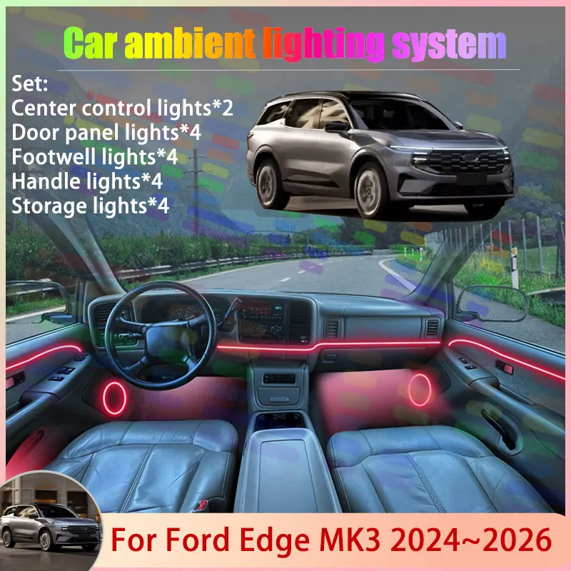 Для Ford Edge MK3 3th 3Gen CDX706 2024 2025 2026 2/18 в 1 автомобильный атмосферный светильник RGB абажур ансамбль стример атмосферный набор
Для Ford Edge MK3 3th 3Gen CDX706 2024 2025 2026 2/18 в 1 автомобильный атмосферный светильник RGB абажур ансамбль стример атмосферный набор