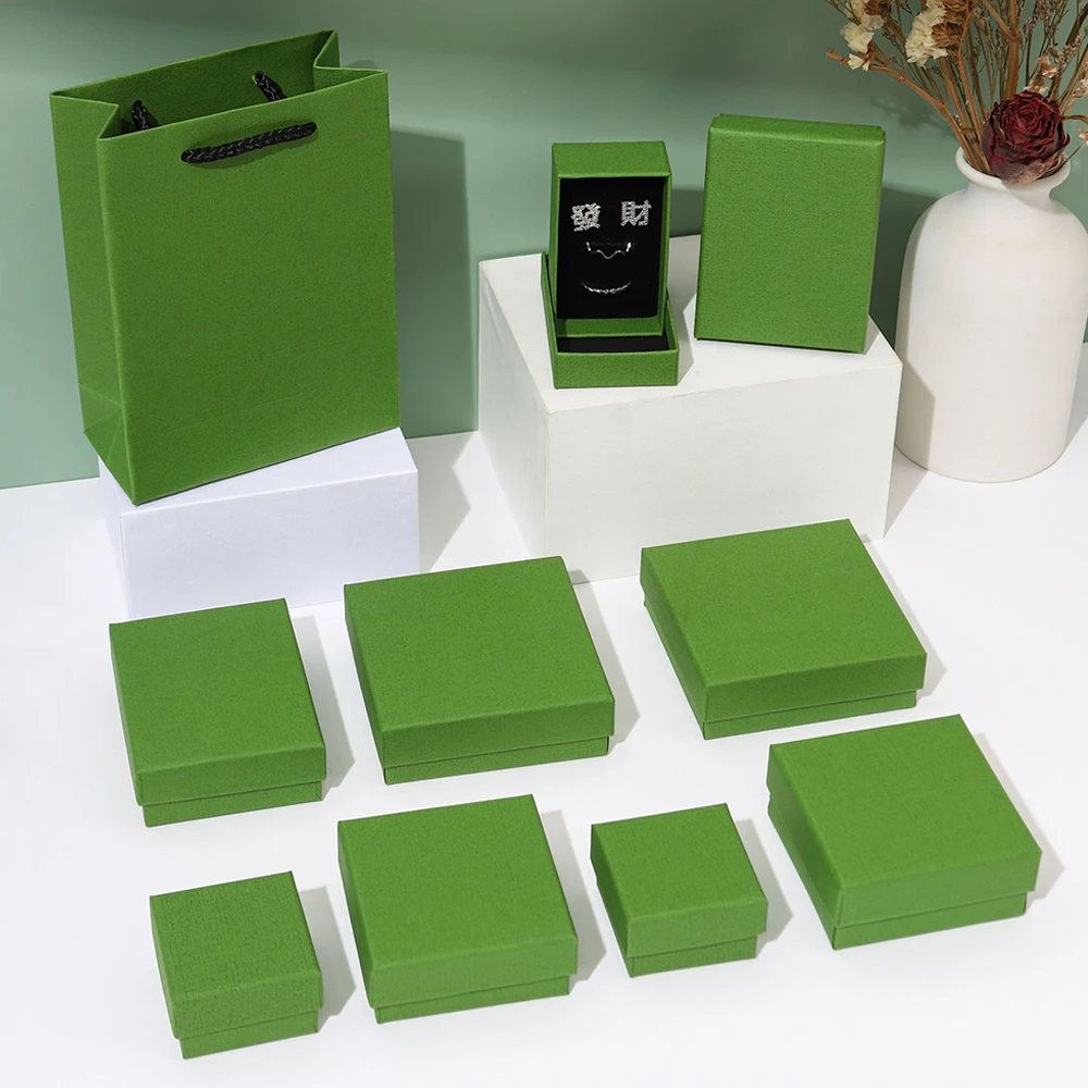 24pcs Green Earring Jewelry Box Bracelet Ring Necklace Storage Case Birthday Holiday Gift Packaging Jewelry Store Display Supply
24pcs Green Earring Jewelry Box Bracelet Ring Necklace Storage Case Birthday Holiday Gift Packaging Jewelry Store Display Supply