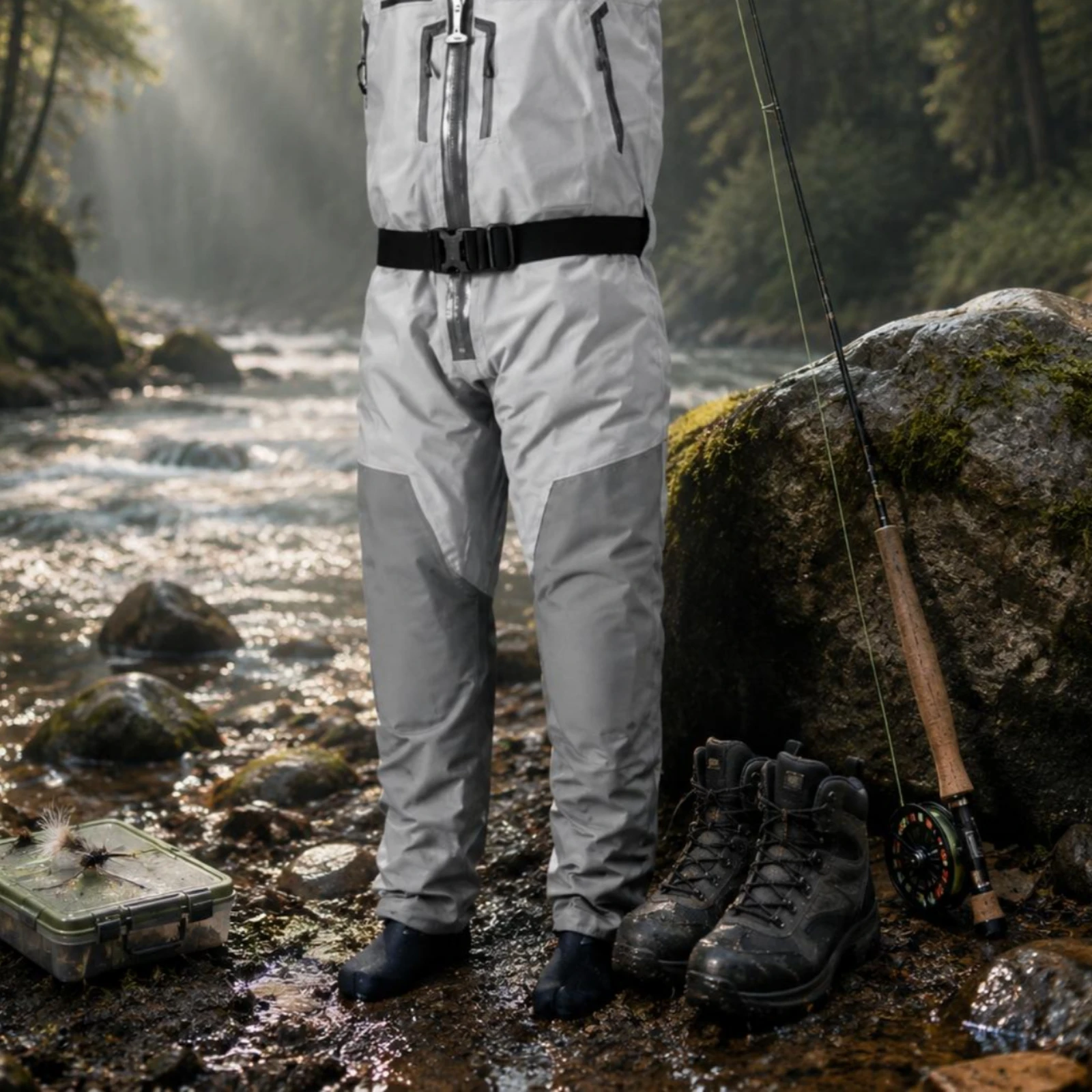 Zip Front Chest Waders Non-Insulated Waterproof Fishing Waders Outdoor Gear Breathable Quick Release Buckles for Anglers
Zip Front Chest Waders Non-Insulated Waterproof Fishing Waders Outdoor Gear Breathable Quick Release Buckles for Anglers