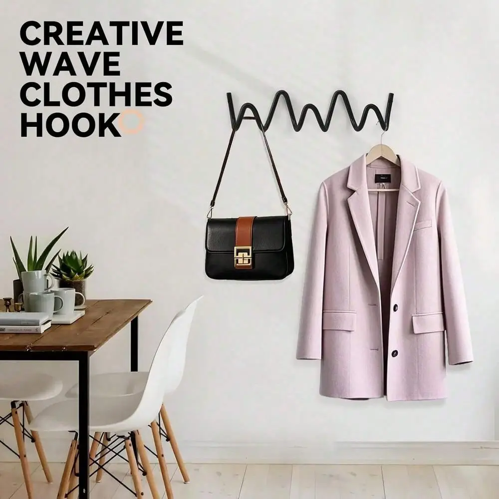 Capacity Creative Wave WallMounted Coat Rack, Easy Installation, MultiFunction Hooks For Hanging Jackets, Hats, Bags, Umbrellas
Capacity Creative Wave WallMounted Coat Rack, Easy Installation, MultiFunction Hooks For Hanging Jackets, Hats, Bags, Umbrellas