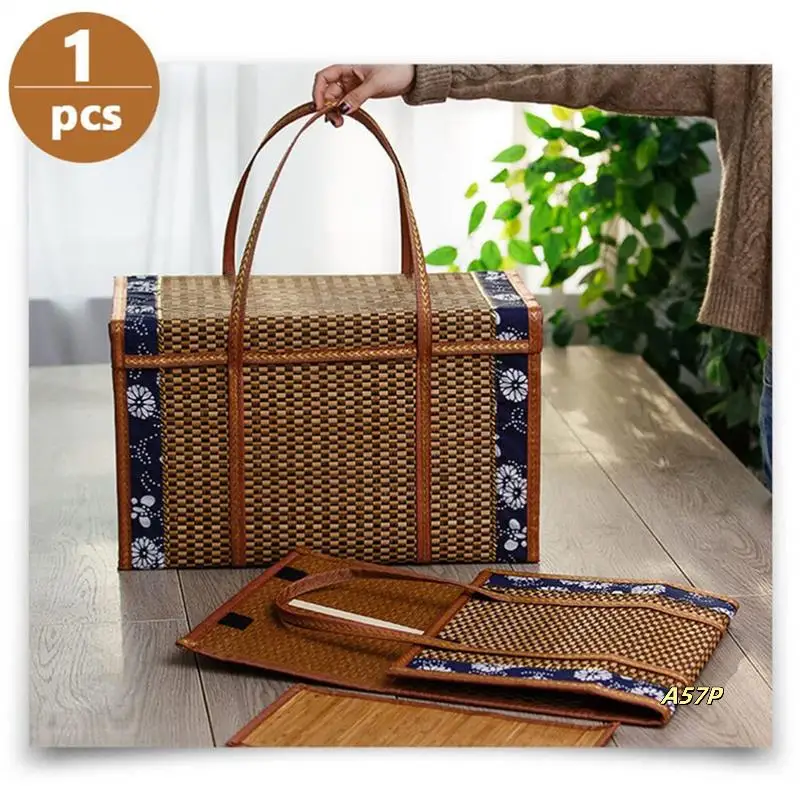 Picnic Woven Basket Wicker Storage Bag Handle Folded Fruit Shopping Food Handle Rattan Grass Foldable Bamboo Basket Durable A
Picnic Woven Basket Wicker Storage Bag Handle Folded Fruit Shopping Food Handle Rattan Grass Foldable Bamboo Basket Durable A