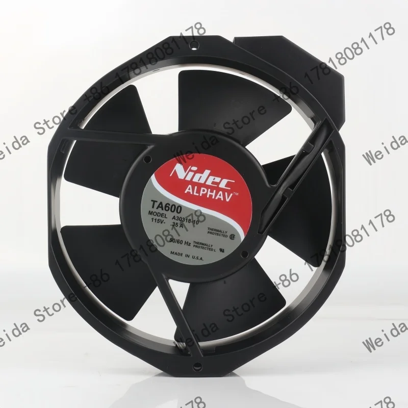 New Nidec 100V 110V 120V AC115V 0.35A DC EC 17238 172X150X38MM 17CM Inverter Aluminum Frame Cabinet TA600 A30318-10 Cooling Fan
New Nidec 100V 110V 120V AC115V 0.35A DC EC 17238 172X150X38MM 17CM Inverter Aluminum Frame Cabinet TA600 A30318-10 Cooling Fan