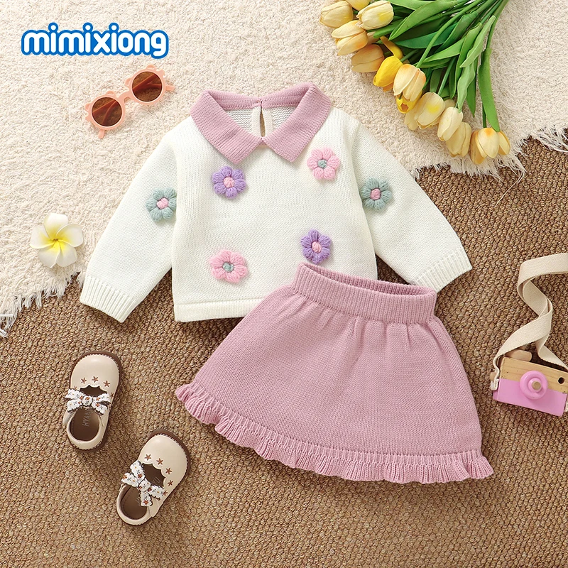 Floral Knitted Infant Girls Clothes Sets Cute Turtle Neck Long Sleeve Sweaters Tops+Dress Outfits for Toddler Spring Fall Winter
Floral Knitted Infant Girls Clothes Sets Cute Turtle Neck Long Sleeve Sweaters Tops+Dress Outfits for Toddler Spring Fall Winter