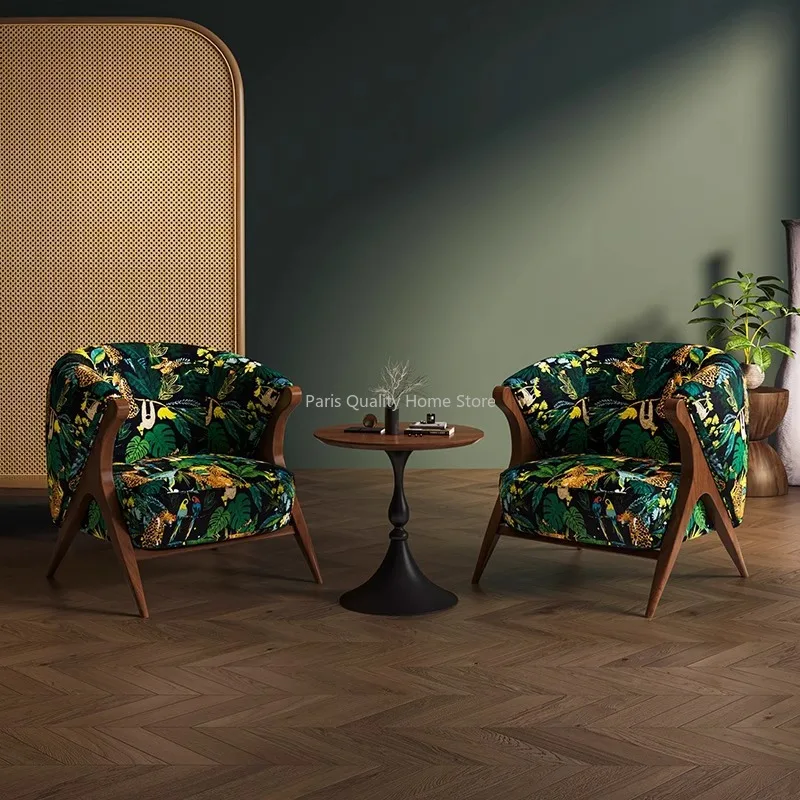 Tropical Jacquard Print Single Sofa Designer Lounge Chair Living Room Balcony Tiger Mountain Print Light Luxury Single Chair
Tropical Jacquard Print Single Sofa Designer Lounge Chair Living Room Balcony Tiger Mountain Print Light Luxury Single Chair