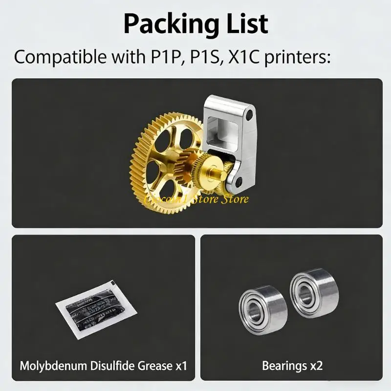 A3PC Multiple Metal Helicals Gear for X1/P1S 3D Printer Extruders Supporting PLAs ABS Nylons and Toughes Filaments
A3PC Multiple Metal Helicals Gear for X1/P1S 3D Printer Extruders Supporting PLAs ABS Nylons and Toughes Filaments