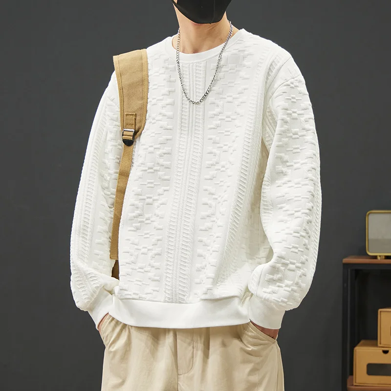 Men's Crew Neck Sweatshirt Spring Autumn New Style Fashionable Trendy Casual Loose Solid Color Minimalist Hatless Pullover Top
Men's Crew Neck Sweatshirt Spring Autumn New Style Fashionable Trendy Casual Loose Solid Color Minimalist Hatless Pullover Top