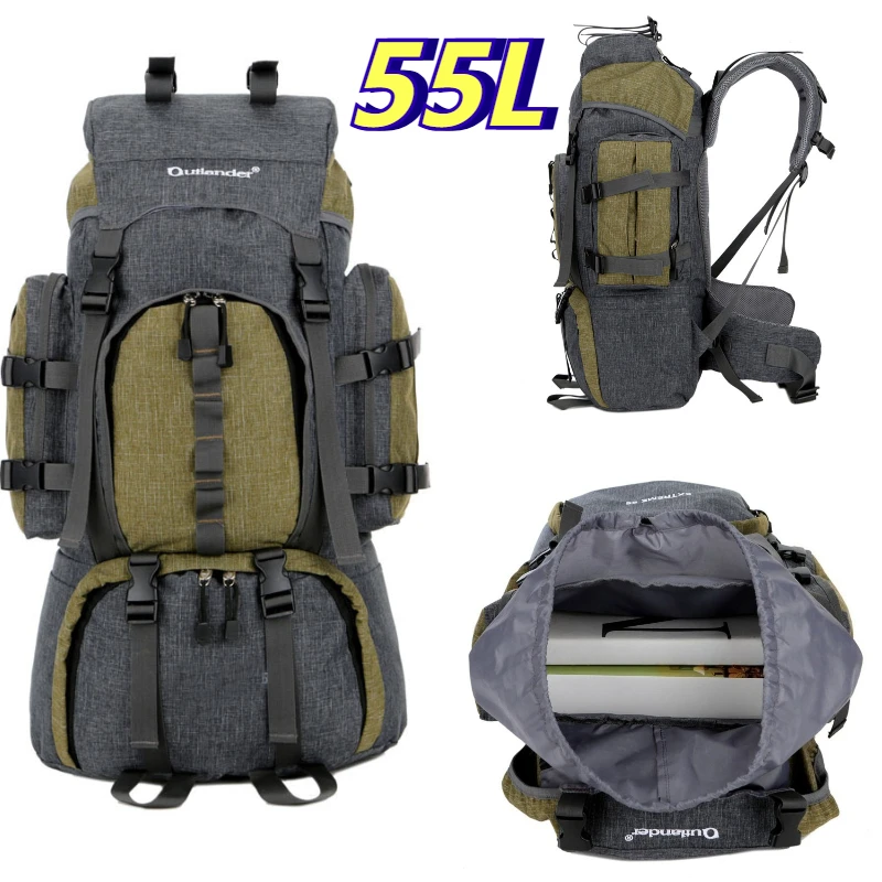 55L Waterproof Climbing Backpack for Men, Large Capacity Outdoor Sport Pack, Camping Hiking Trekking Travel Daypack
55L Waterproof Climbing Backpack for Men, Large Capacity Outdoor Sport Pack, Camping Hiking Trekking Travel Daypack