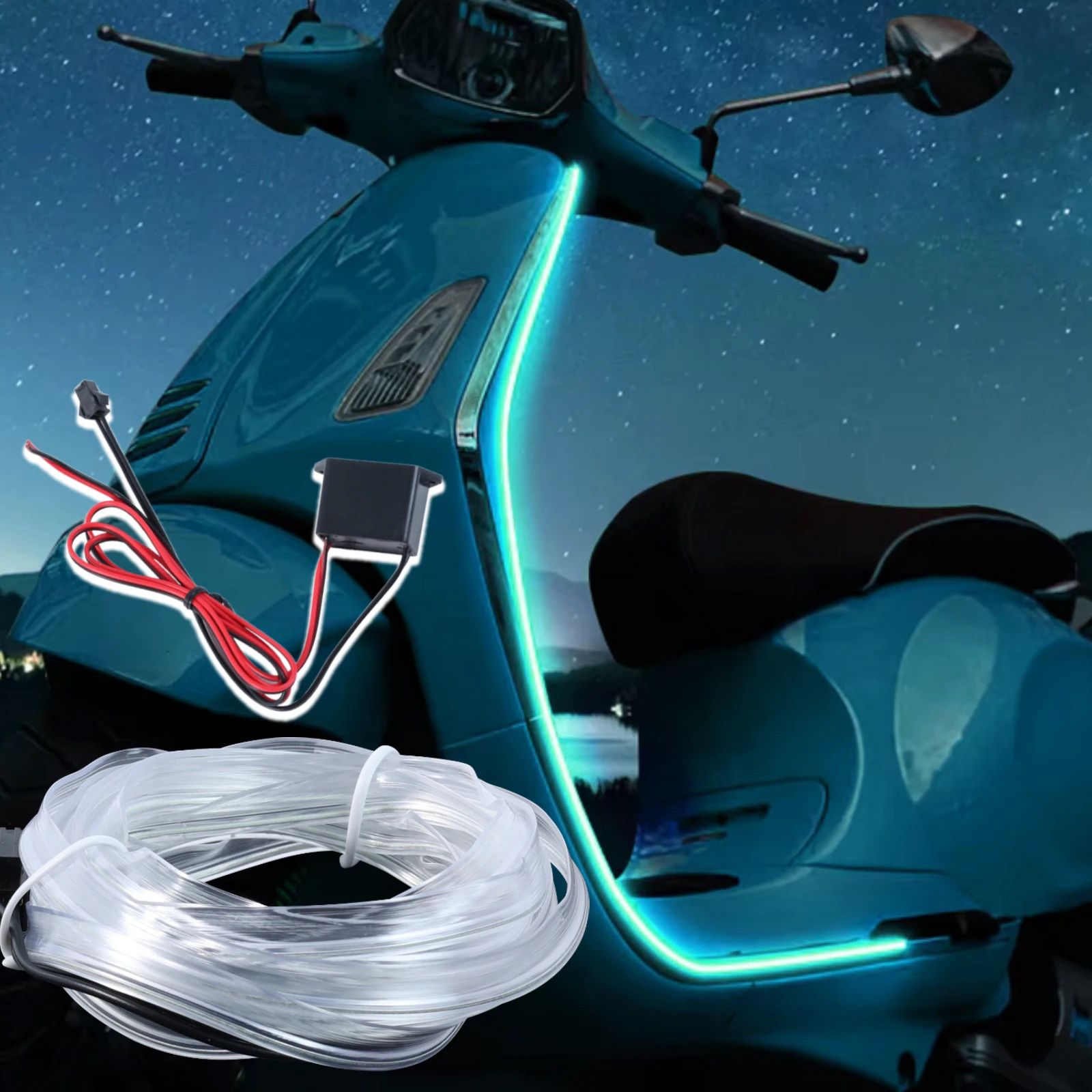 12V LED Car Interior Decoration Light EL Wiring Neon Strip For Auto DIY Flexible Ambient Light with Drive Ambient Lamp Ice Blue
12V LED Car Interior Decoration Light EL Wiring Neon Strip For Auto DIY Flexible Ambient Light with Drive Ambient Lamp Ice Blue