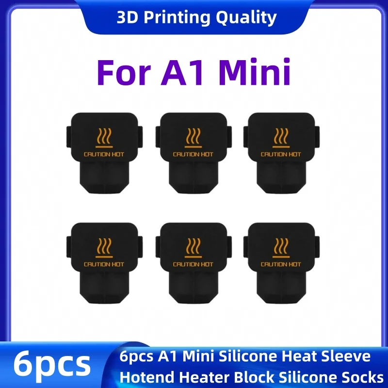 6pcs A1 Mini Silicone Heat Sleeve Hotend Heater Block Silicone Socks of 3D Printer Parts & Accessories
6pcs A1 Mini Silicone Heat Sleeve Hotend Heater Block Silicone Socks of 3D Printer Parts & Accessories