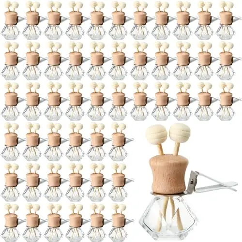 60pcs 8ml Faceted Glass Car Vent Diffuser With Wooden Cap And Reed Sticks For Aromatherapy And Interior Decor
60pcs 8ml Faceted Glass Car Vent Diffuser With Wooden Cap And Reed Sticks For Aromatherapy And Interior Decor