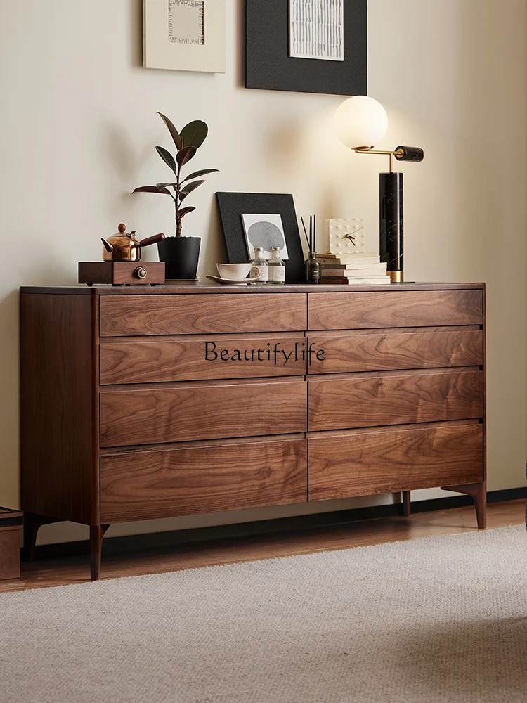 North American black walnut chest, bedroom, bedside storage against the wall, all solid wood living room side cabinet
North American black walnut chest, bedroom, bedside storage against the wall, all solid wood living room side cabinet
