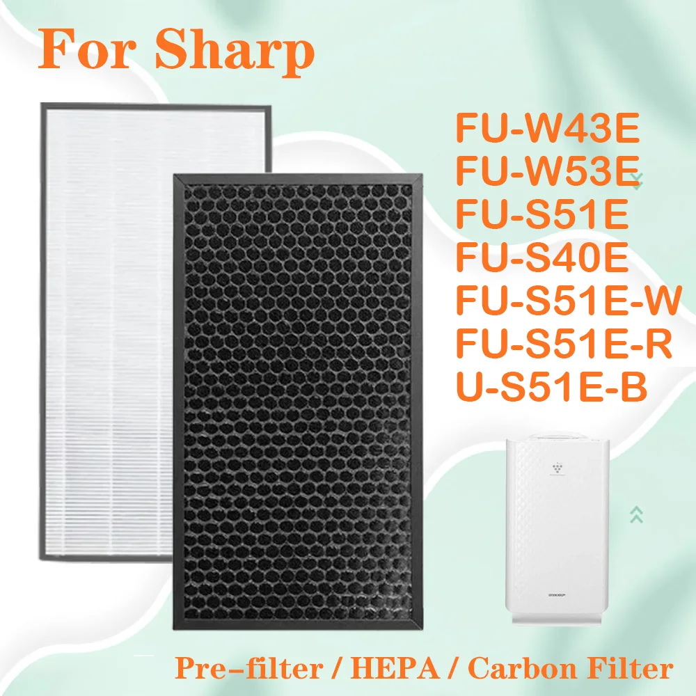 FZ-W53SEF / FZ-S51SEF For Sharp Air Purifier HEPA Carbon Filter FU-W43E FU-W53E FU-S51E FU-S40E FU-S51E-W FU-S51E-R FU-S51E-B
FZ-W53SEF / FZ-S51SEF For Sharp Air Purifier HEPA Carbon Filter FU-W43E FU-W53E FU-S51E FU-S40E FU-S51E-W FU-S51E-R FU-S51E-B