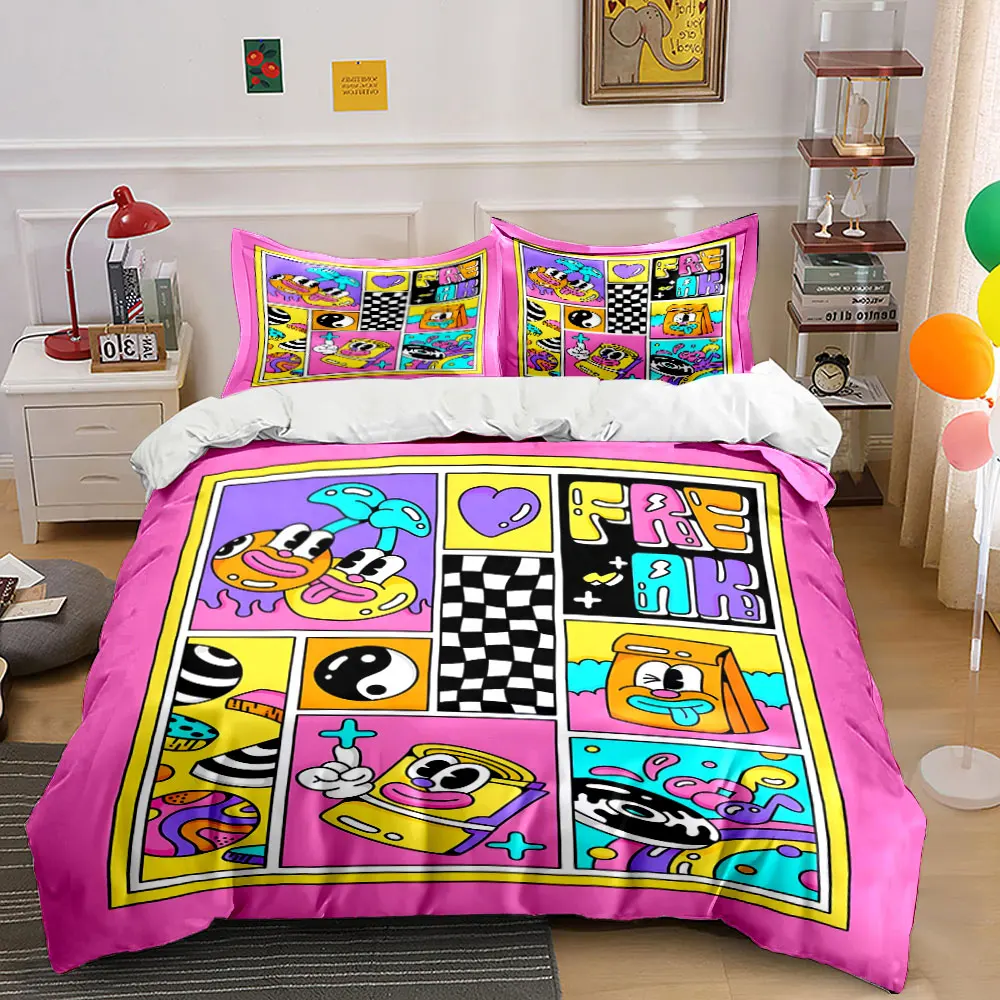 Retro Graffiti Style Collage Printed Duvet Cover Set 1 Duvet Cover+2 Pillowcase Multi Size Bedroom Bedding Decor Luxury gifts
Retro Graffiti Style Collage Printed Duvet Cover Set 1 Duvet Cover+2 Pillowcase Multi Size Bedroom Bedding Decor Luxury gifts