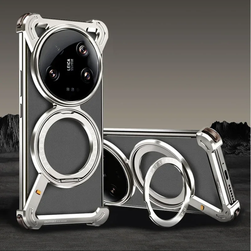 Oatsbasf Z-Shape Phone Case for Xiaomi 14/14Pro/14Ultra with 360° Rotation Stand Magnetic Alloy Metal Frameless Protective Cover
Oatsbasf Z-Shape Phone Case for Xiaomi 14/14Pro/14Ultra with 360° Rotation Stand Magnetic Alloy Metal Frameless Protective Cover