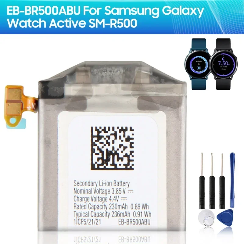 Production in 2024 Replacement Battery EB-BR500ABU For Samsung Galaxy Watch Active SM-R500 R500 Quality Batteries With Tool
Production in 2024 Replacement Battery EB-BR500ABU For Samsung Galaxy Watch Active SM-R500 R500 Quality Batteries With Tool