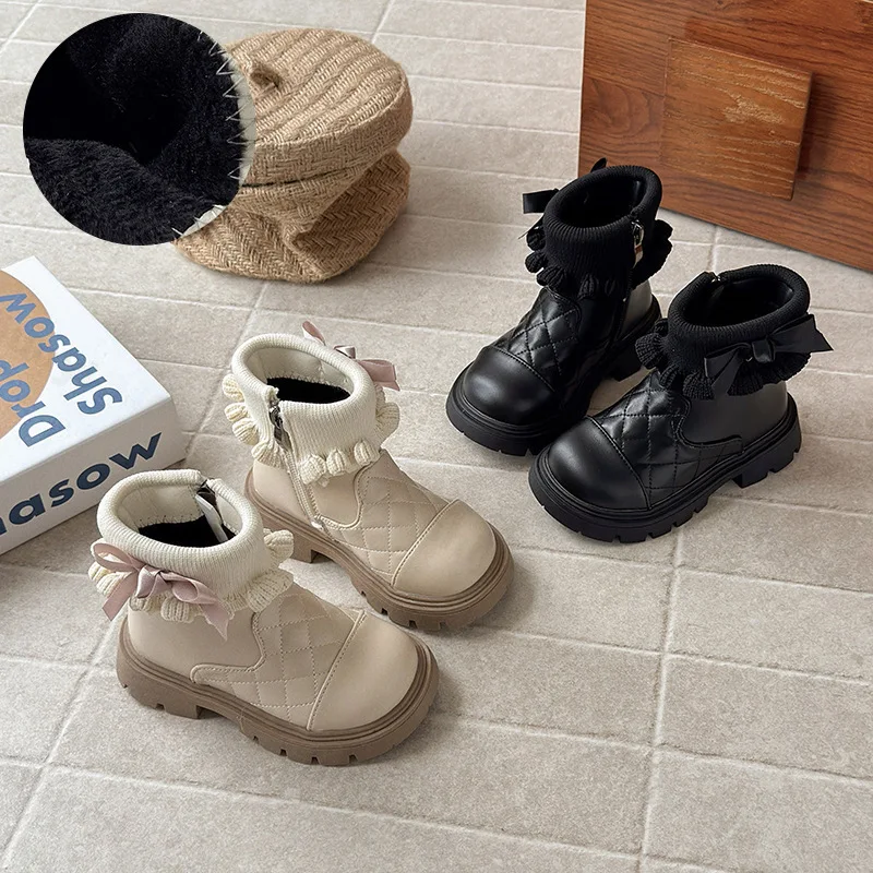 Children's Sweet Bow Decoration Warm Cotton Short Boots 2025 Winter New Girls Fashion Versatile Plush Comfortable Princess Boots
Children's Sweet Bow Decoration Warm Cotton Short Boots 2025 Winter New Girls Fashion Versatile Plush Comfortable Princess Boots