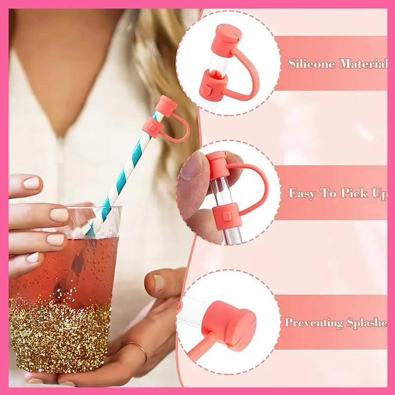 24 Pcs Reusable Silicone Straw Cover Colorful Dust-Proof Straw Plug For 10Mm Straws Home Kitchen Party Decoration
24 Pcs Reusable Silicone Straw Cover Colorful Dust-Proof Straw Plug For 10Mm Straws Home Kitchen Party Decoration