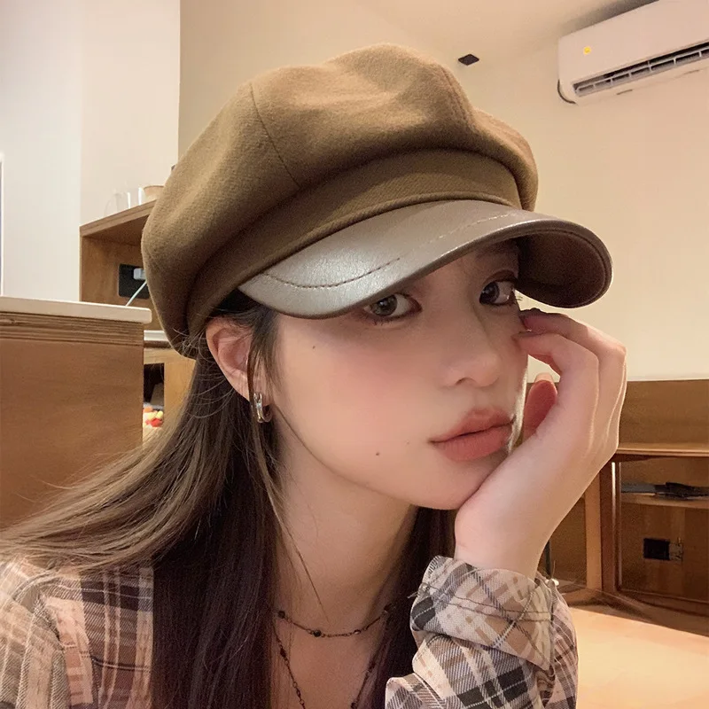 New Vintage Hat Spring Street Octagonal Cap Y2k Personalized Solid-color Beret Warm Sun Hat Outdoor Hat Ladies' Painter's Hat
New Vintage Hat Spring Street Octagonal Cap Y2k Personalized Solid-color Beret Warm Sun Hat Outdoor Hat Ladies' Painter's Hat