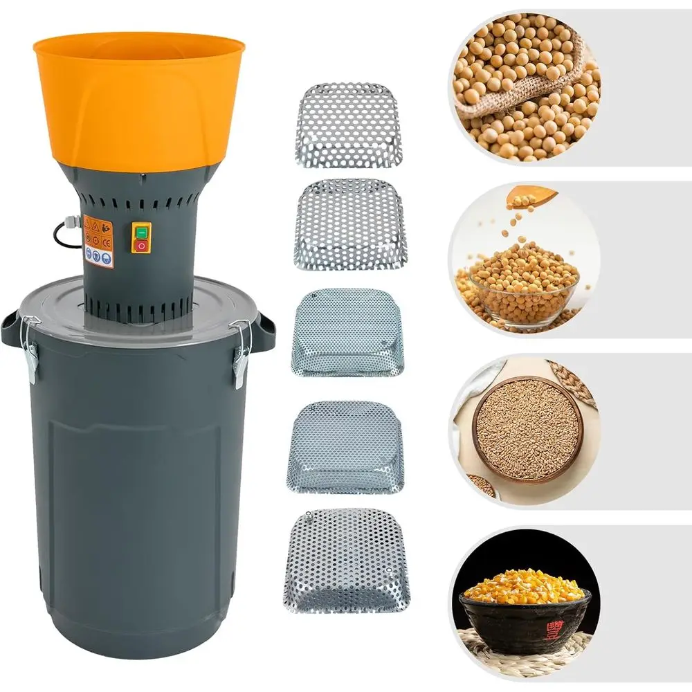 Electric Grain Mill Grinder, 1300W Large Grinder with 5 Grinding Sieves 15.85 Gallons Collection Container or Home Kitchen Corn
Electric Grain Mill Grinder, 1300W Large Grinder with 5 Grinding Sieves 15.85 Gallons Collection Container or Home Kitchen Corn
