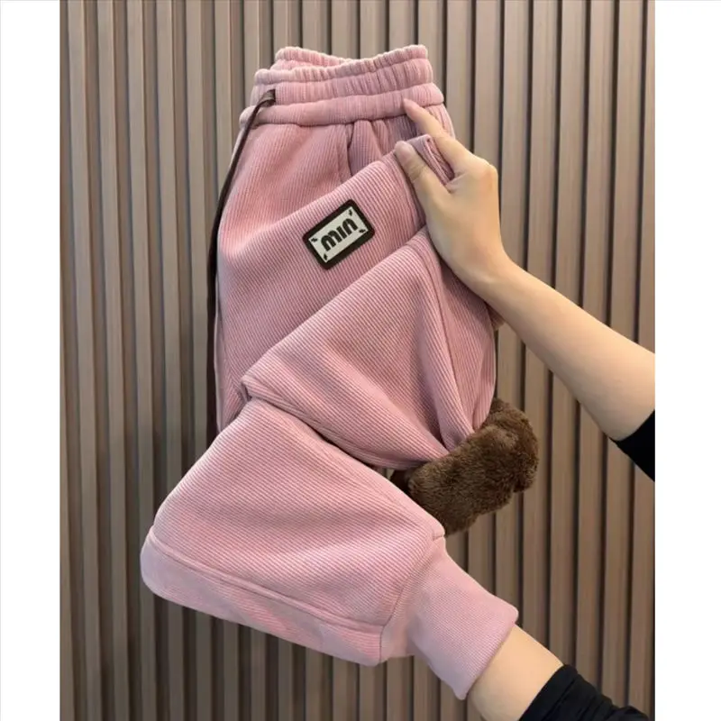 Autumn Winter New Thick Warm Women's Solid Color Harlan Loose Versatile Fashion High Waist Drawstring Pocket Casual Guard Pants
Autumn Winter New Thick Warm Women's Solid Color Harlan Loose Versatile Fashion High Waist Drawstring Pocket Casual Guard Pants