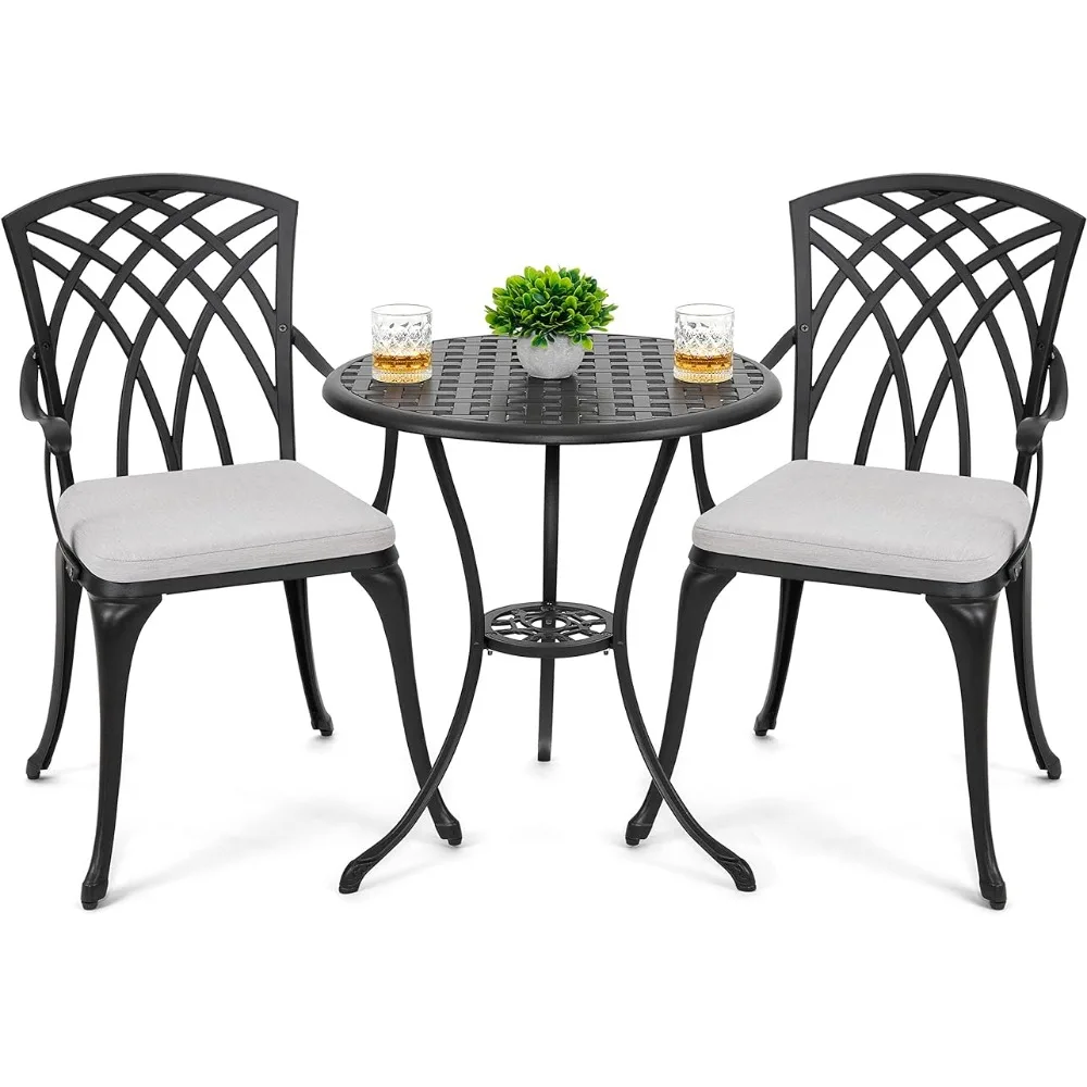 3-piece set of cast aluminum outdoor terrace furniture with umbrella holes and gray soft cushions for terrace balconies,chairs
3-piece set of cast aluminum outdoor terrace furniture with umbrella holes and gray soft cushions for terrace balconies,chairs