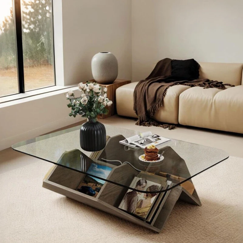 Transparent Minimalist Coffee Table Living Room Modern Nordic Designer Coffee Table Aesthetic Standing Meubles Home Furniture 
Transparent Minimalist Coffee Table Living Room Modern Nordic Designer Coffee Table Aesthetic Standing Meubles Home Furniture