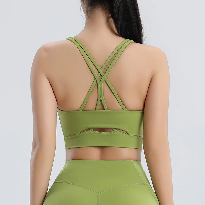 Women Sport Bras Cross Straps Yoga Bra Shockproof Running Underwear Padded Gym Workout Tank Tops Push Up Fitness Vest Brassiere
Women Sport Bras Cross Straps Yoga Bra Shockproof Running Underwear Padded Gym Workout Tank Tops Push Up Fitness Vest Brassiere