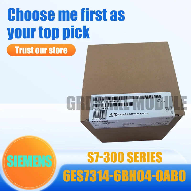 New Original SIEMENS 6ES7314-6BH04-0AB0 6ES7 314-6BH04-0AB0 S7-300 Compact PLC Module
New Original SIEMENS 6ES7314-6BH04-0AB0 6ES7 314-6BH04-0AB0 S7-300 Compact PLC Module