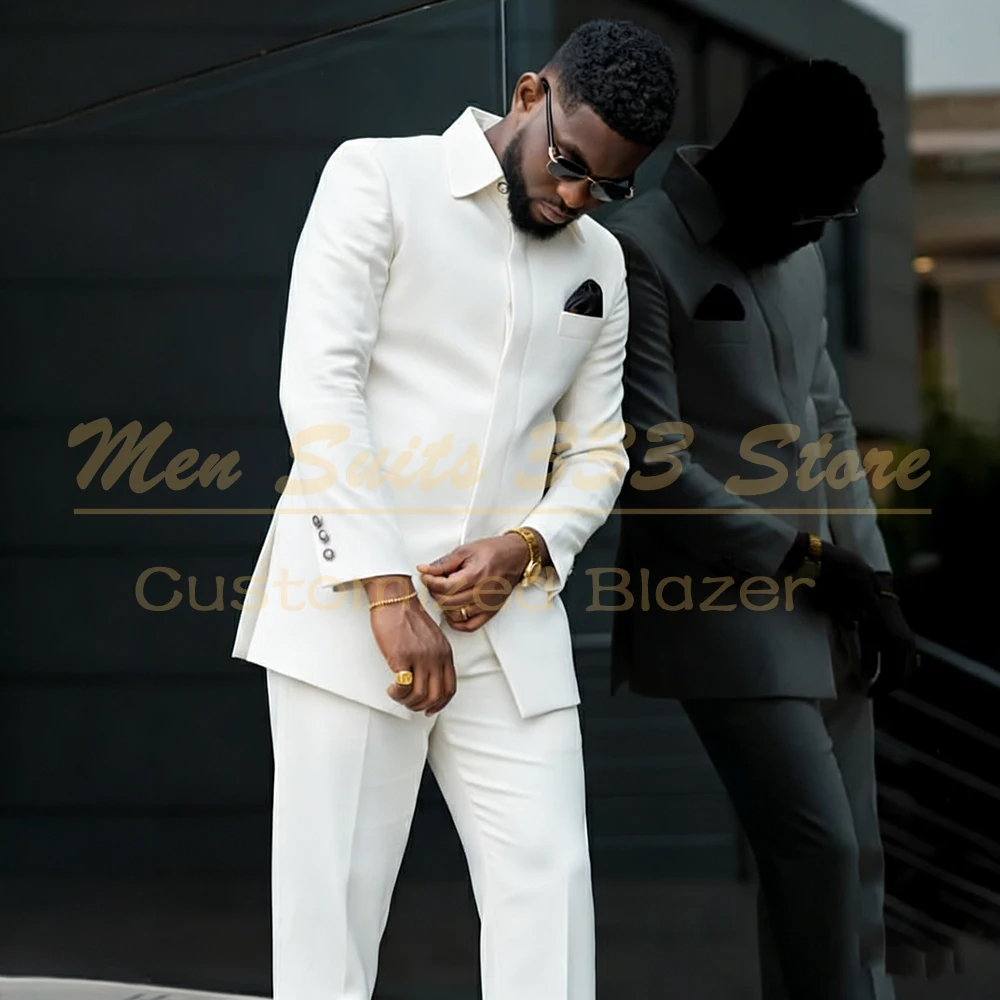 Fashion White Men's Suits 2 Piece Jacket Pants Luxury Wedding Blazer Elegant Regular Fit Male Clothing Costume Homer 2026
Fashion White Men's Suits 2 Piece Jacket Pants Luxury Wedding Blazer Elegant Regular Fit Male Clothing Costume Homer 2026